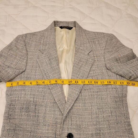 Luomo Bianchi Men's Classic Tweed Gray/Black Blazer Vintage C & R Clothiers 36 S - Picture 8 of 9
